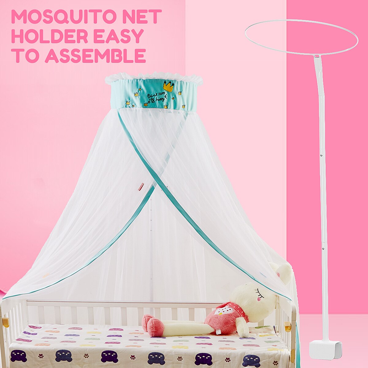 Summer Mosquito Net Stand Crib Net Holder Baby Crib Mosquito Netting Holder Universal Canopy Drape Holder Bed Support