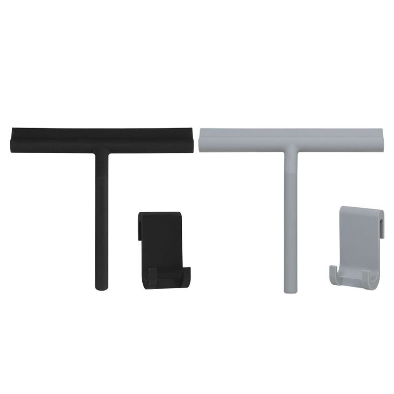 Silicone Window Tile Glass Wiper Cleaner Squeegee Shower Mirror Cleaning Holder T8WE