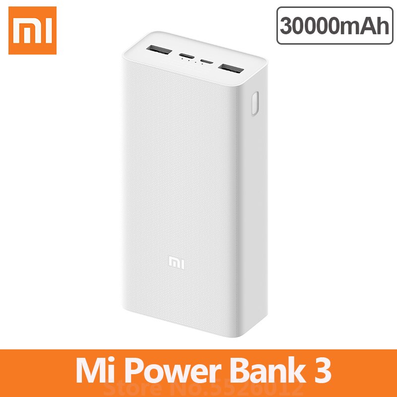 Xiaomi – Power Bank 3 30000mAh, USB Type C, 18W, charge rapide, batterie externe Portable