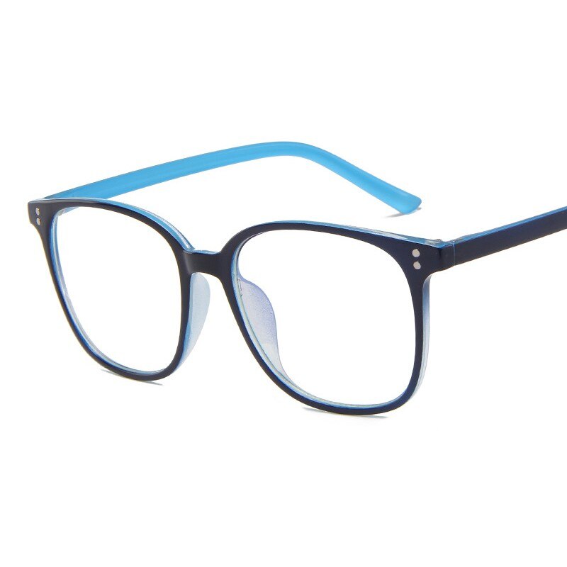 Woman Round Plain Decorative Glasses Clear Lens Eyeglasses Frame Clear Lens Sun Glasses College Style: D