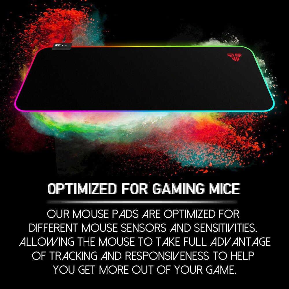 Fantech MPR800S Rgb Mousepad Gaming Muismat 800X30X0.03 Cm Usb Mousepad Ultra-Glad Doek Oppervlak met Vergrendeling Rand Voor Gamer