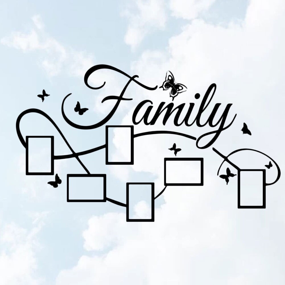 Family Photto Frame Wallpaper Photo Wall Art Sticker for Bedroom Living Room