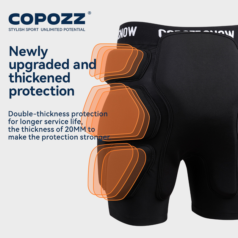 COPOZZ deportes extremos esquí patín Snowboard protección esquí Protector rodilleras patinaje protección cadera pantalones cortos acolchados pantalones S-XL