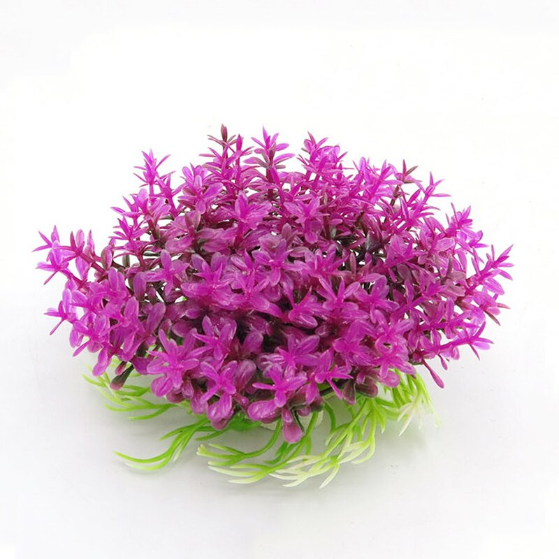 12 Kinds Artificial Aquarium Decor Plants Water Weeds Ornament Aquatic Plant Fish Tank Grass Decoration Accessories 12*6cm: 12