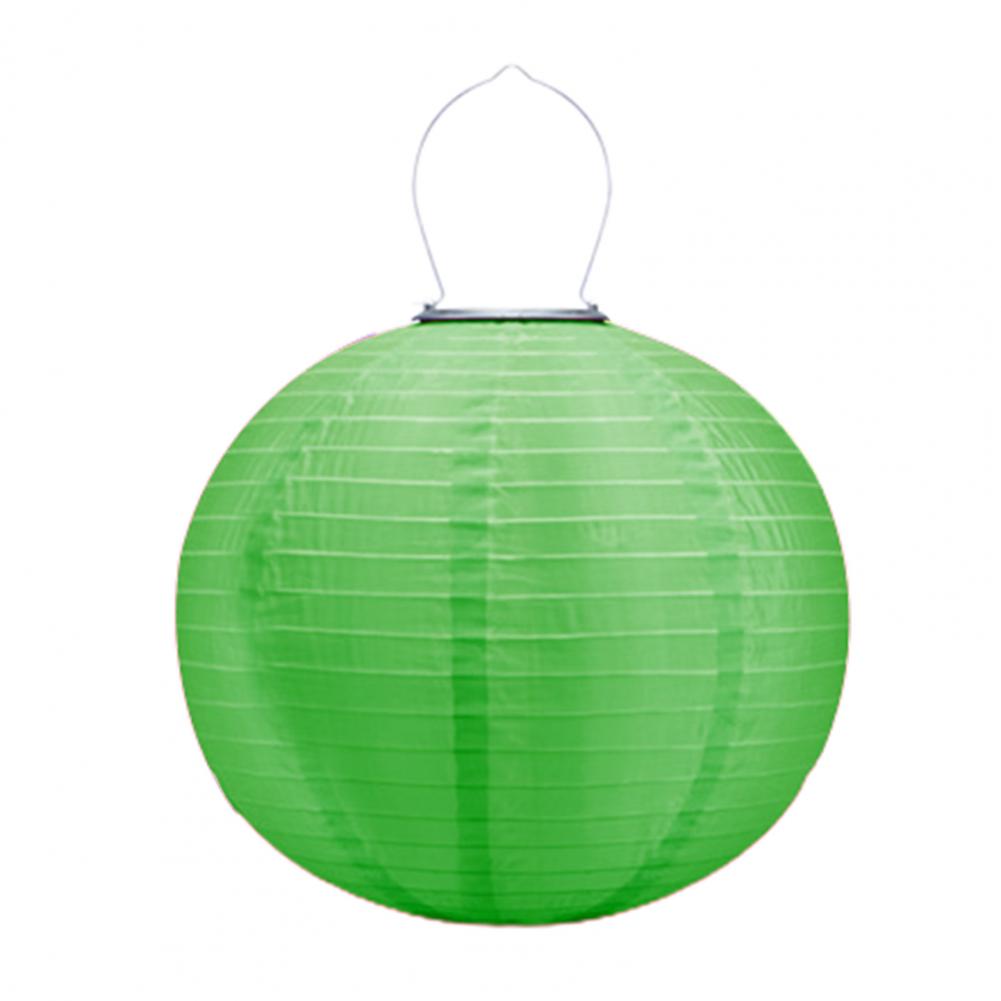 30cm Solar Chinese Style Lantern Hanging Lamp IP44 Waterproof Automatic Charging Outdoor Solar Lantern LED Garden Decor Light: green
