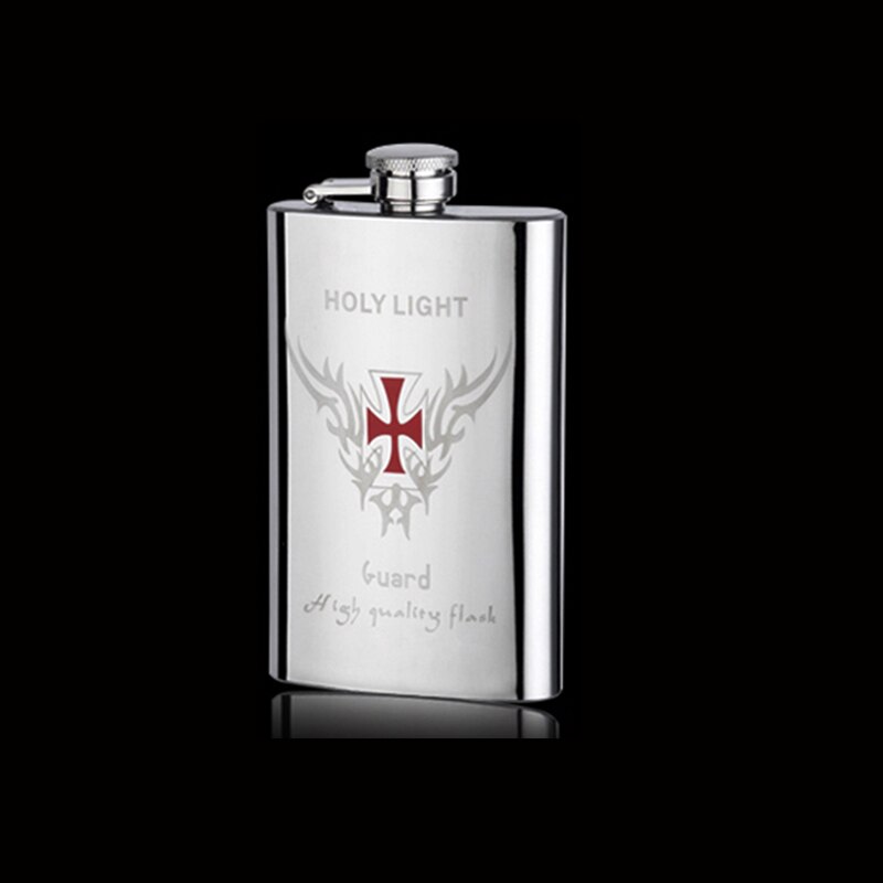 Flagon my liqueur Whisky alcool vodka hanche | Miroir , dessin en acier inoxydable, style , vodka hanche bouteille à vin d'extérieur Portable: B pattern
