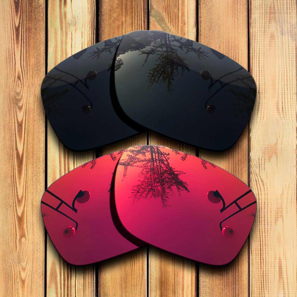100% precisamente cortar lentes polarizadas de substituição para holbrook xl óculos de sol cor preta sólida-escolhas: Black -Magenta Red