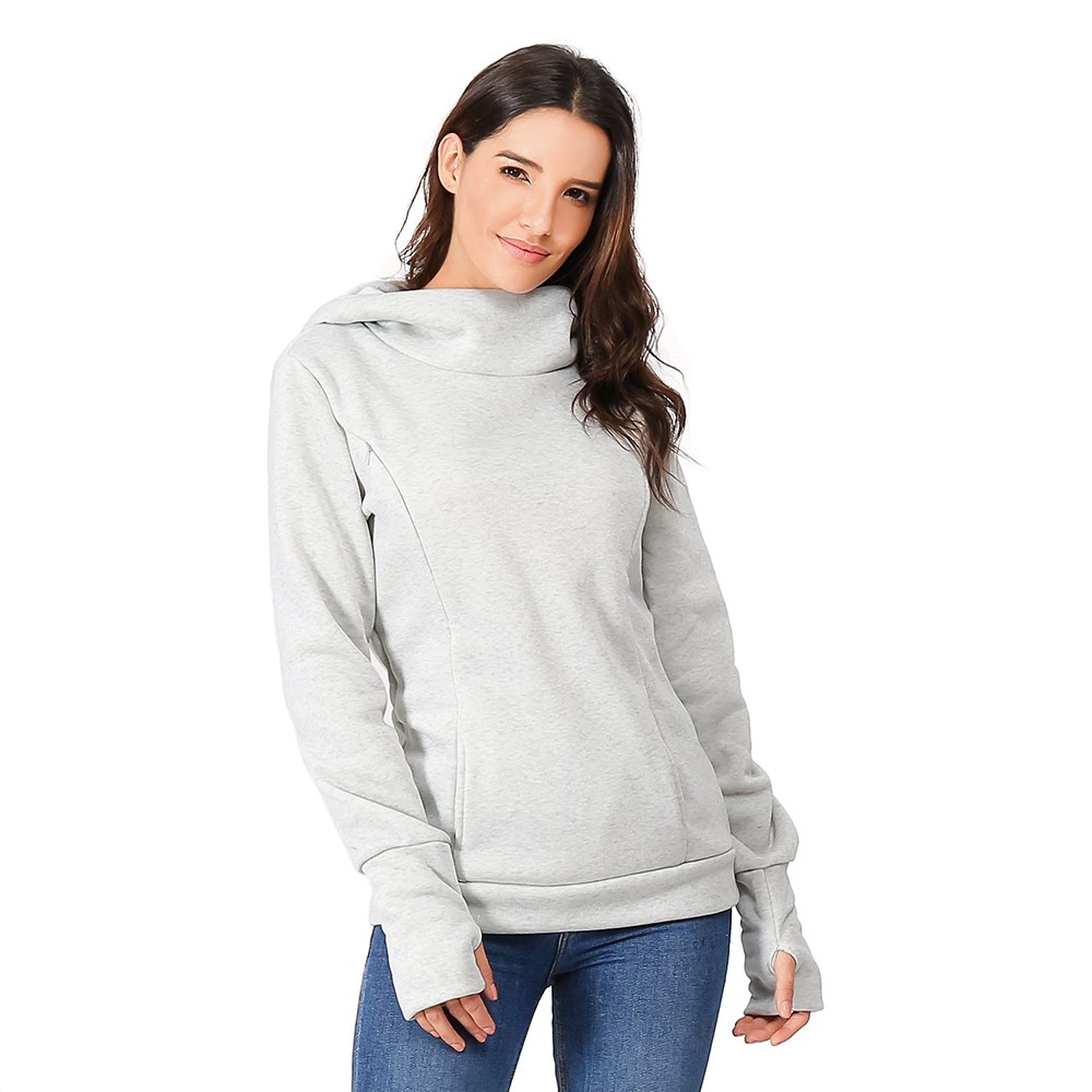 Women's Nursing Pregnant Maternity Long Sleeves Hooded Breastfeeding Hoodie Sweatshirts Nursing Baby Tops Clothes