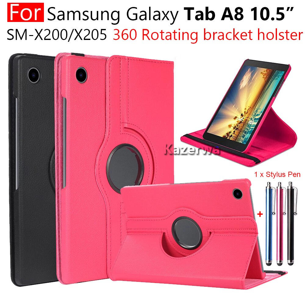 Voor Samsung Galaxy Tab A8 SM-X200 SM-X205 Case 360 Graden Draaien Stand Tablet Cover Voor Samsung Galaxy Tab A8 10.5 Inch
