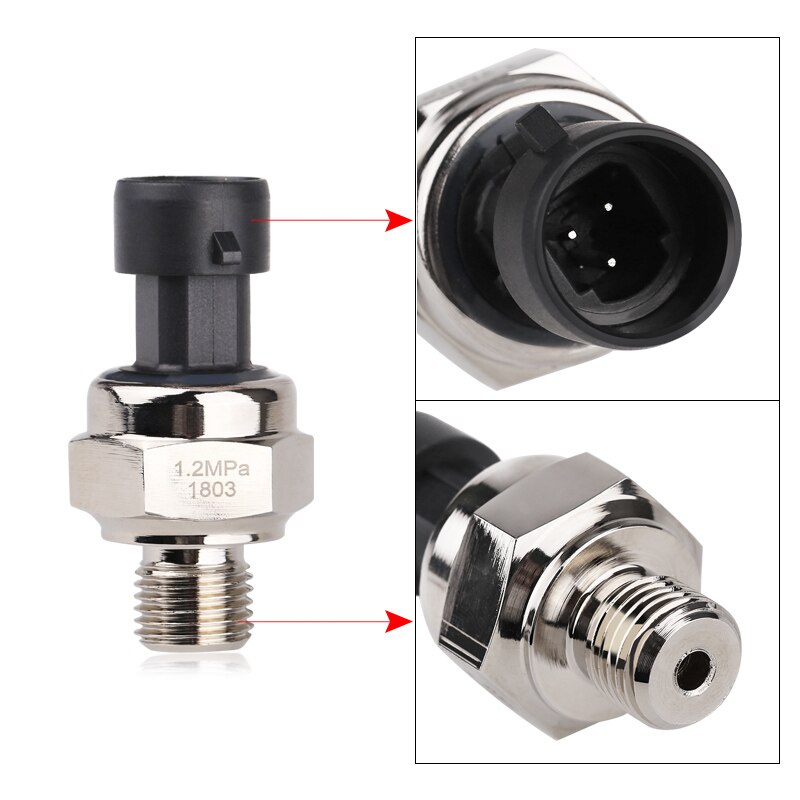 G1/4 Pressure Sensor Transmitter DC 5V 0-1.2 MPa 174 PSI Transducer Pressure Measurement For Water Gas Oil