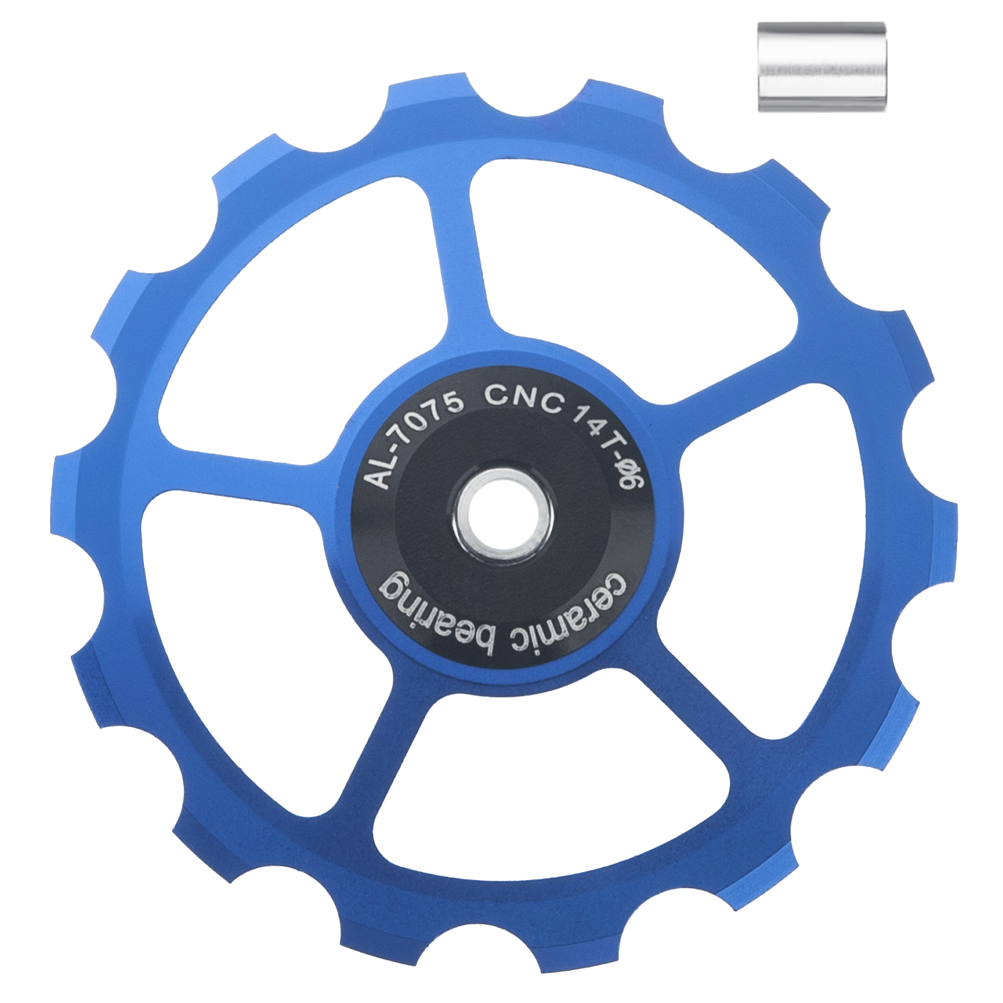 SENSAH MTB desviador trasero de bicicleta rueda Jockey polea de rodamiento de cerámica AL7075 CNC rodillo guía de bicicleta de carretera 11/12/13/14/15T: Multicolor