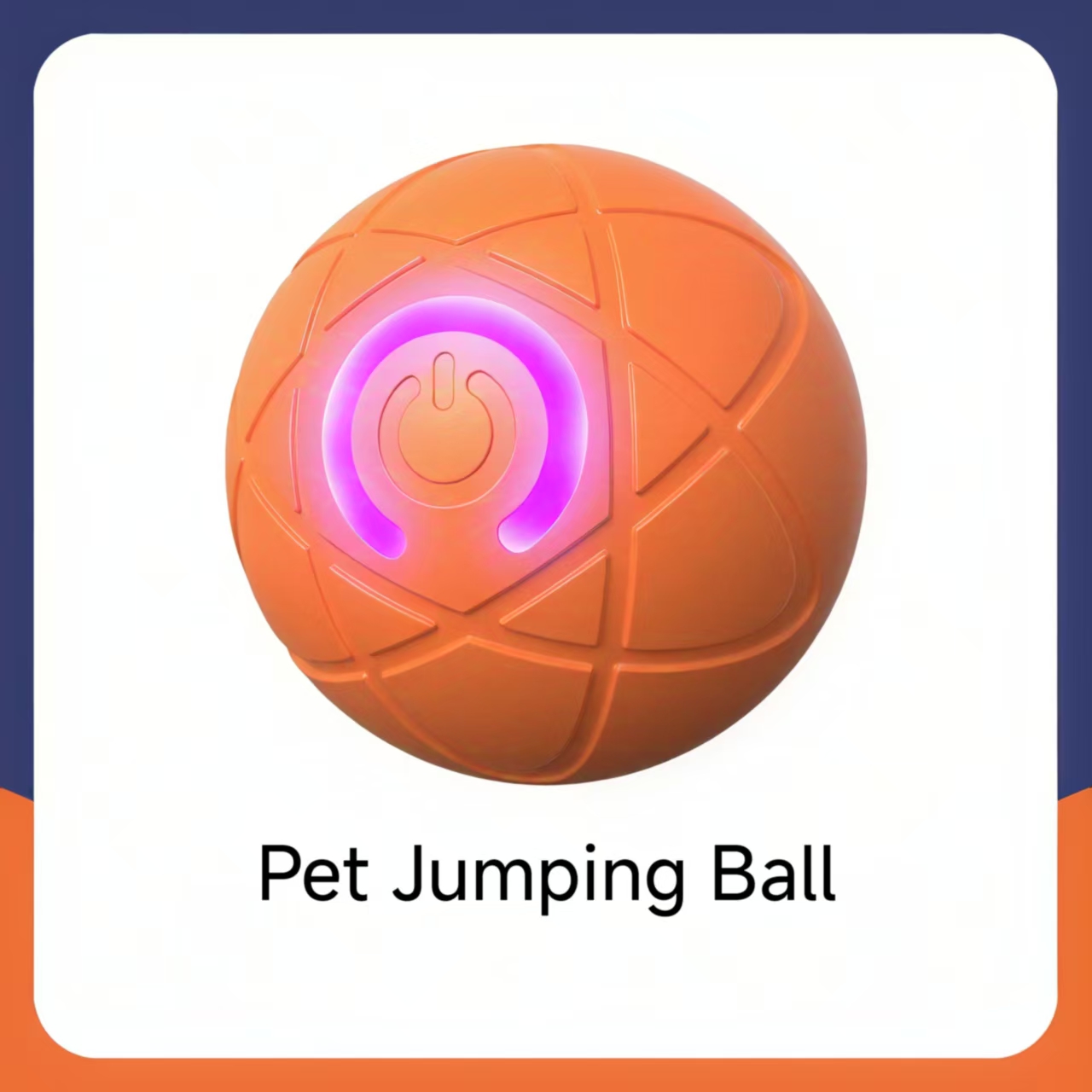 Bola de brinquedo inteligente para cachorro, brinquedo interativo eletrônico para animais de estimação, bola móvel, usb, movimento automático, saltando para filhote de cachorro, presente de aniversário, produtos para gatos: Laranja