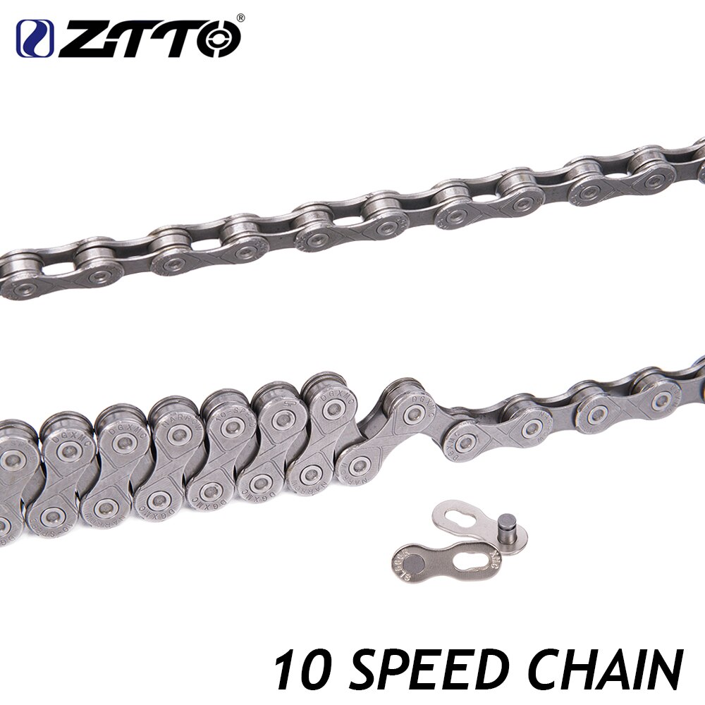 Ztto Mtb Mountainbike Road Fiets Onderdelen Duurzaam Zilvergrijs Chain 10 S 20 S 30 S 10 speed Ketting Voor Onderdelen K7 Systeem