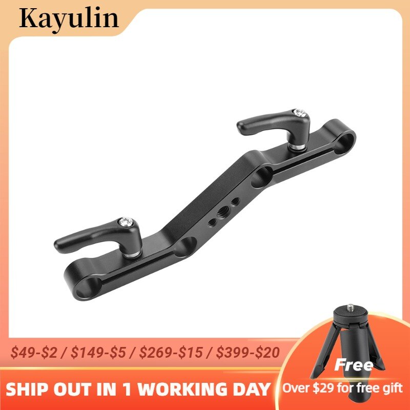 Supporto A Z Offset Per Rotaie Da 15mm Fotga – Morsetto Per DSLR Rig, Distanza 60mm, Alluminio Anodizzato Nero