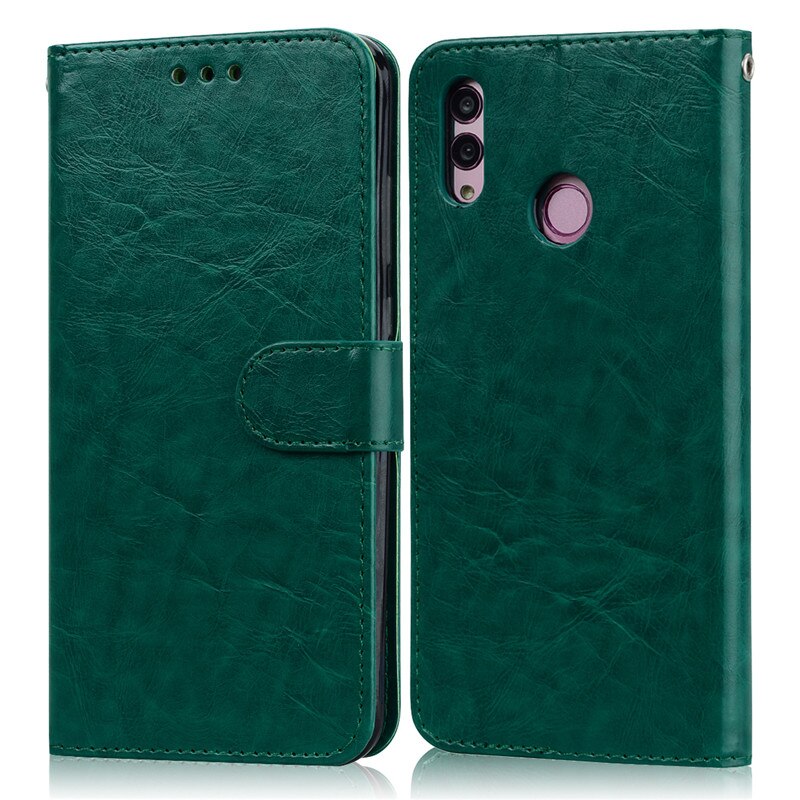 Voor Huawei P Smart Case Leather Wallet Flip Case Voor Huawei P Smart Case Boek Cover POT-LX1 POT-LX3 telefoon Case Fundas: Dark Green