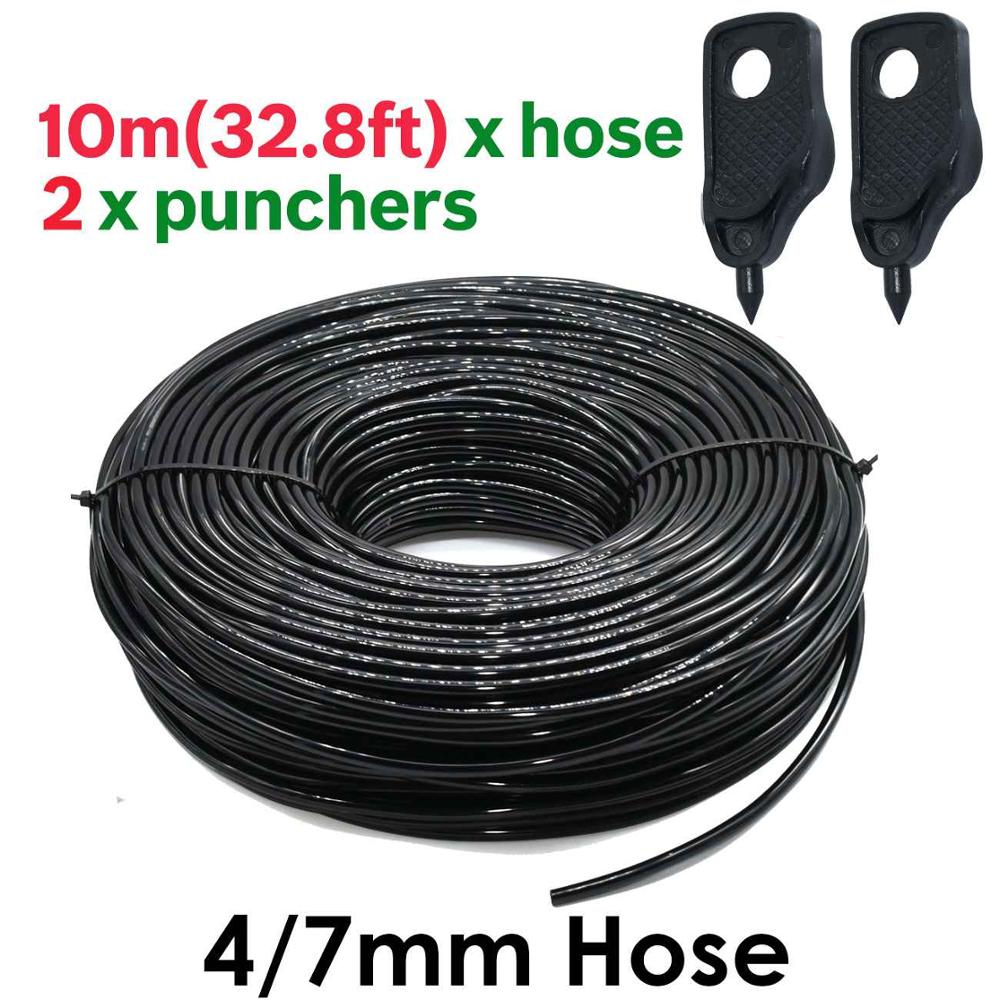5M-35M Druppelsysteem Diy Automatische Watering Tuinslang 1/4 ''Micro Drip Bewatering Kits 4/7 Mm Verstelbare Drippers: KSL01-007-10M