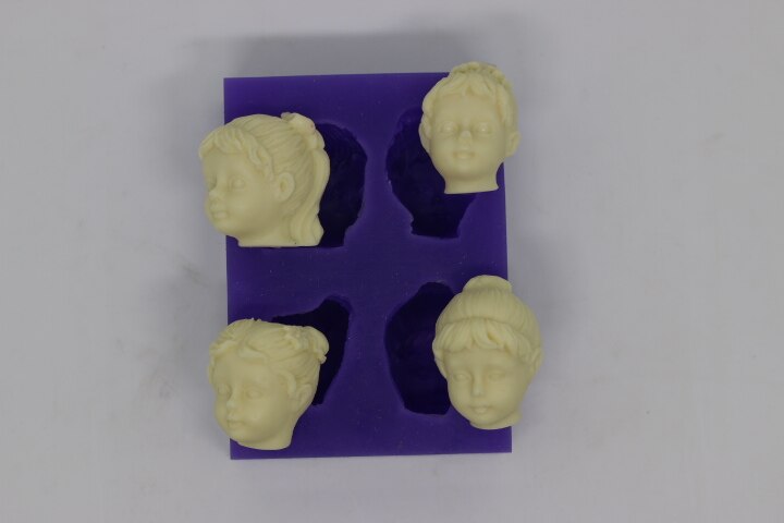 Baby hoved ansigt chokolade fondant silikone form bakke