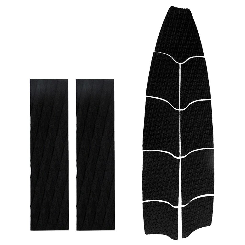 MagiDeal 11Pcs Surf Water Sports Longboard Surfboard Tail Pad Traction Full Deck Grip - 3 Colors: Black
