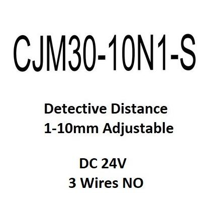 Capteur de proximité capacitif 220V CJM30-10A2-S CJM30-10A1-S 2 lignes NC, capteur de niveau Bin 10mm, plage de détection réglable: CJM30-10N1-S-DC24V