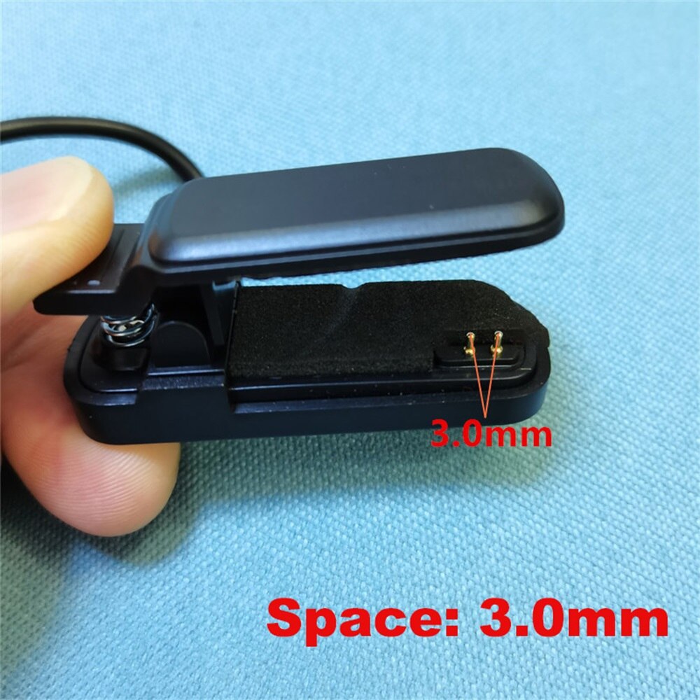 Clip de cargador de 2 pines para reloj inteligente, Cable de acoplamiento de carga Universal de 4mm y 3mm para pulsera inteligente, Cable de carga Original USB: 3mm Charger
