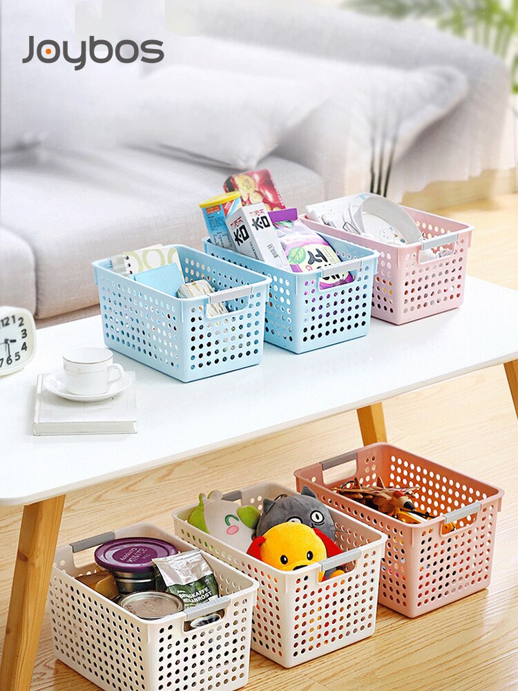 JOYBOS – panier de rangement pour divers articles, panier de rangement en plastique, panier de bain, Table de cuisine, organisateur rectangulaire, boîte de rangement de jouets, QC2