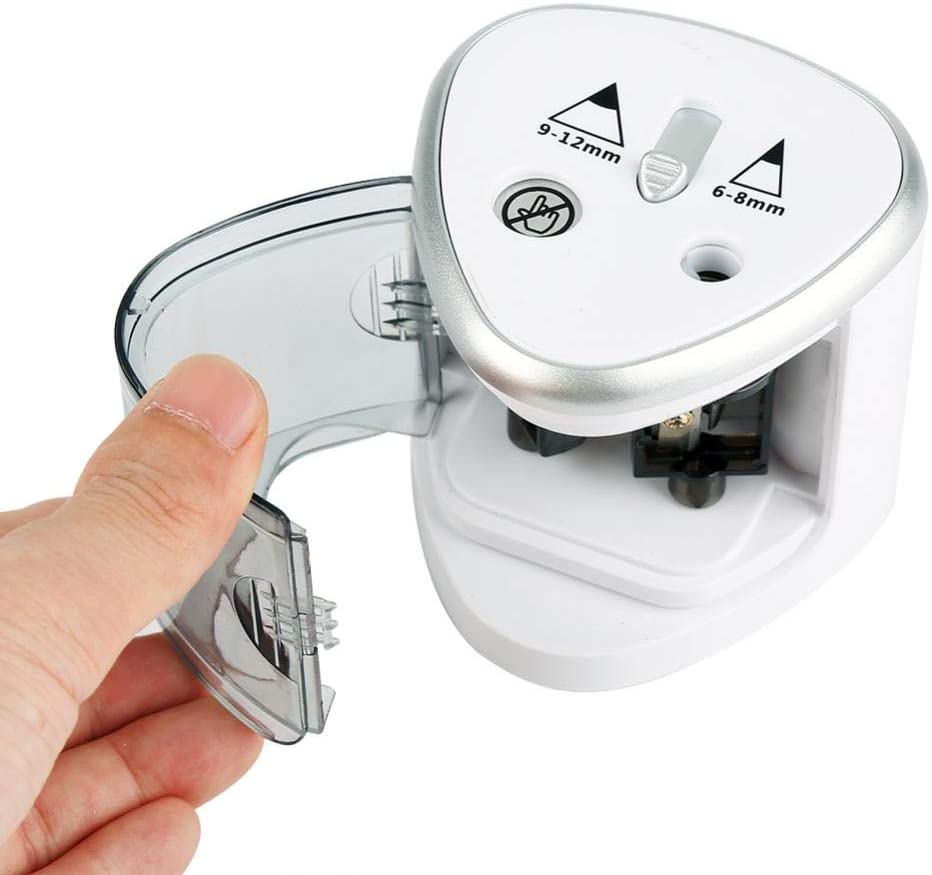 Tenwin Pencil Sharpener, Gray Double Hole Electric Pencil Sharpener for School Office and Classroom