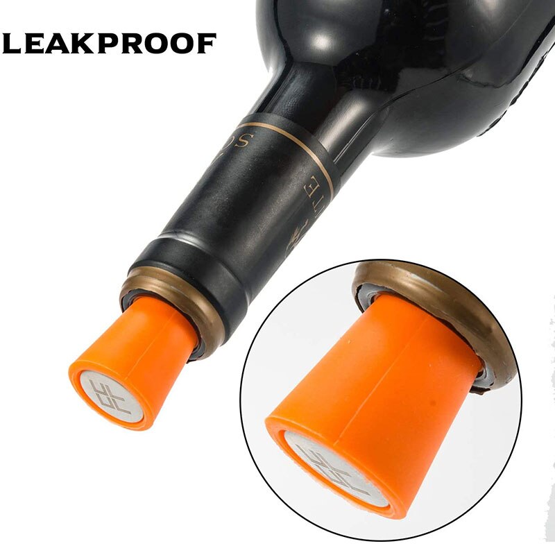 Premium Silicone Wine and Beverage Bottle Cap Set Leak Proof Champagne Bottles Sealer Stoppers Wine Cork Saver Stopper Reusable