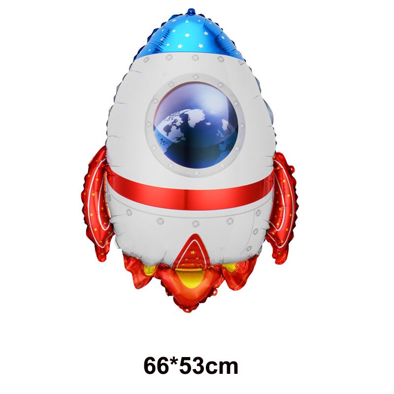 1pcs Outer Space Party Astronaut Helium Balloons Rocket Foil Balloons Galaxy Theme Party Boy Kids Birthday Party Decor Favors