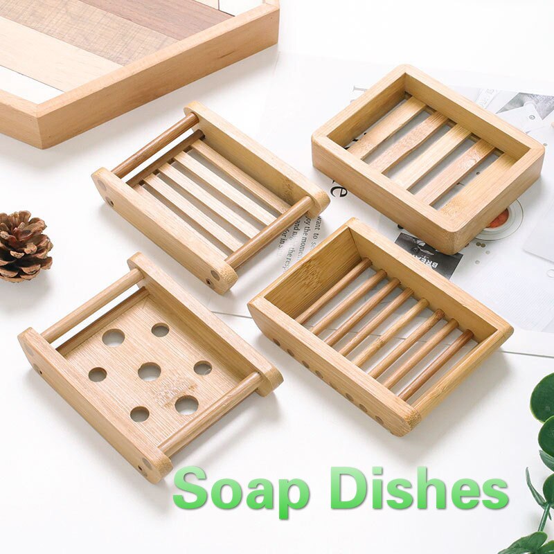 Natuurlijke Houten Zeepbakje Hout Zeep Lade Houder Opslag Zeep Rack Plaat Doos Container Voor Bad Douche Plaat Badkamer soapdish
