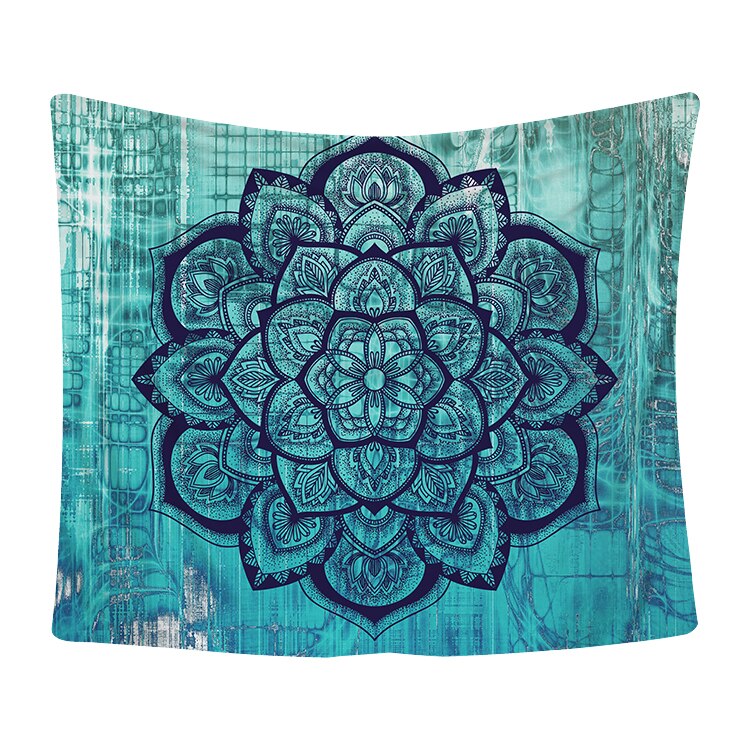 Mandala gobeläng vägghängande dekor vägg tyg gobelänger psykedelisk hippie nattmåne gobeläng vägg strand matta: E