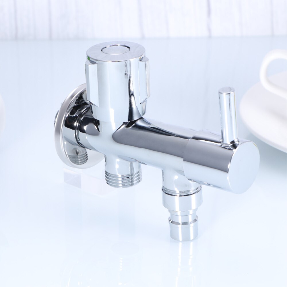 1PC Shower Angle Valve Durable Tee Connector Toilet Bidet Shower Faucet 3 Way Water Separator Shower Diverter Valve: Default Title