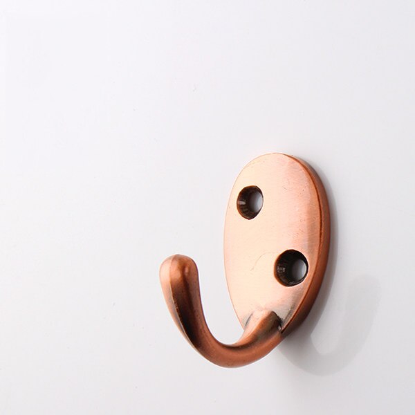 KAK Vintage Hangers Hook Zinc Alloy Wall Hook Bronze Cloth Coat Bag Hat Hanging Hooks Bathroom Kitchen Anitque Racks with screws: 306 Red Bronze