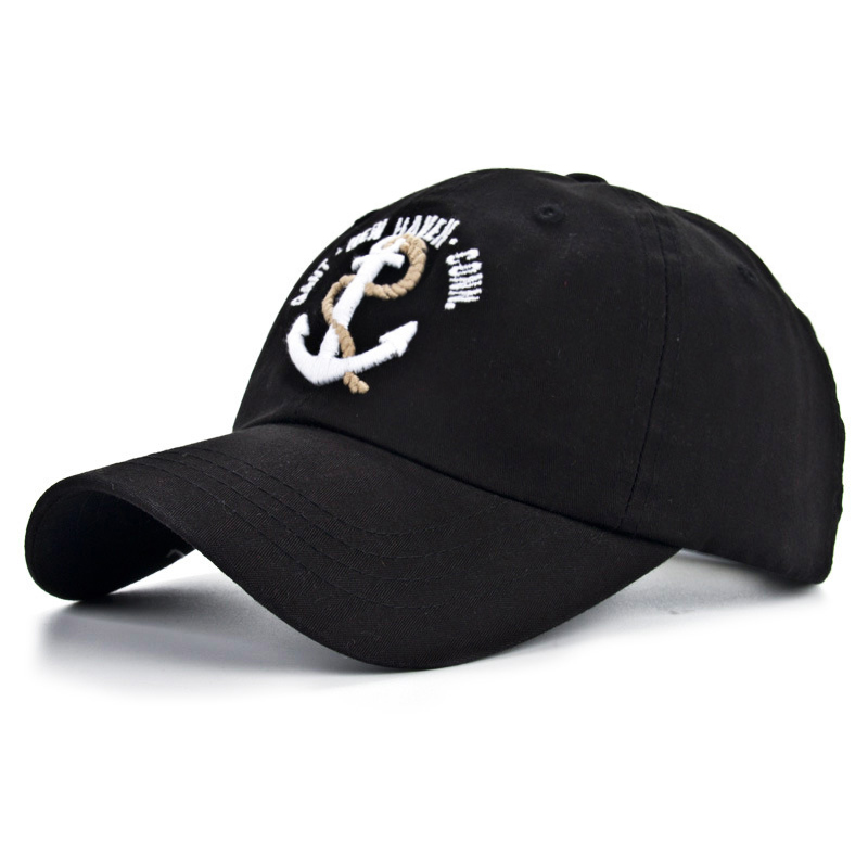 Gorra de béisbol con bordado de ancla pequeña para hombre, gorro de algodón de , para exteriores, sombrilla