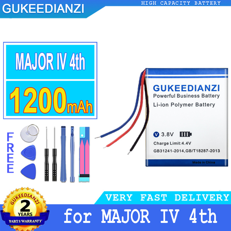 1200Mah Gukeedianzi Batterij Voor Marshall Major Iv 4e Headset Big Power Bateria