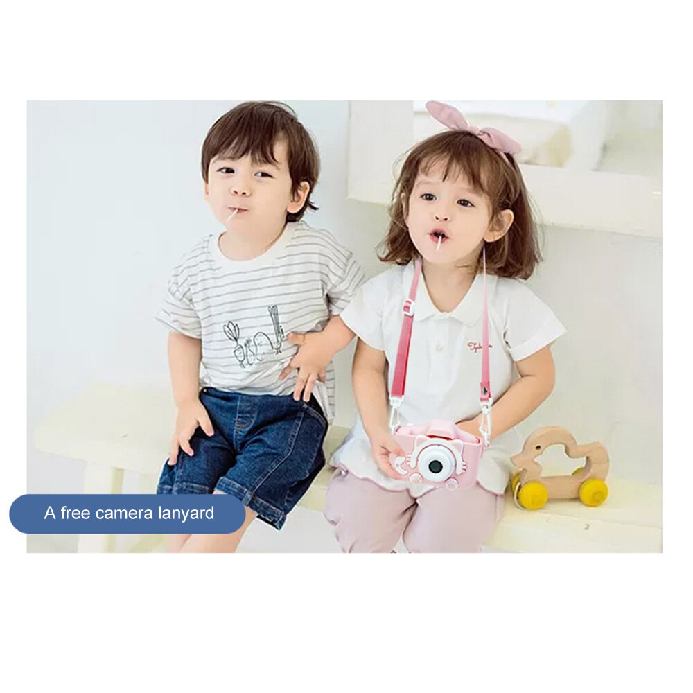 2000W Cute Kitten Children'S Digital Mini Camera X5s Dual Camera HD Photo Taking Macaroni Candy 2.0 Inches