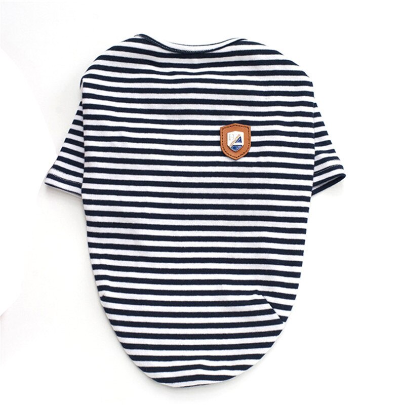 Disfraz de perro de algodón a rayas, camiseta de perro, ropa para mascotas, ropa bonita