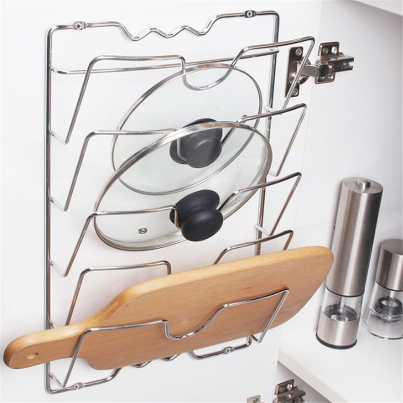 Küche Organizer Gestell Zauberstab Hängen Topf Abdeckung Gestell Fünf-Schicht Topf Deckel Metall Rost-Freies Multifunktionale Gestell Topf Deckel lagerung Gestell