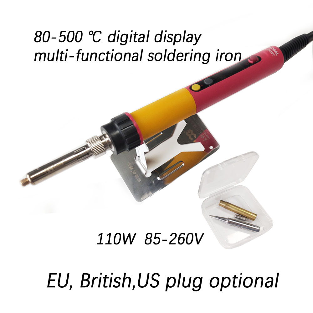 Soldeerbout Kleine Houvast Foliedruk Machine Digitale Display 80-500 Graden Lederen Ambachtelijke Ijzer Voor Embossing Branding: Zilver