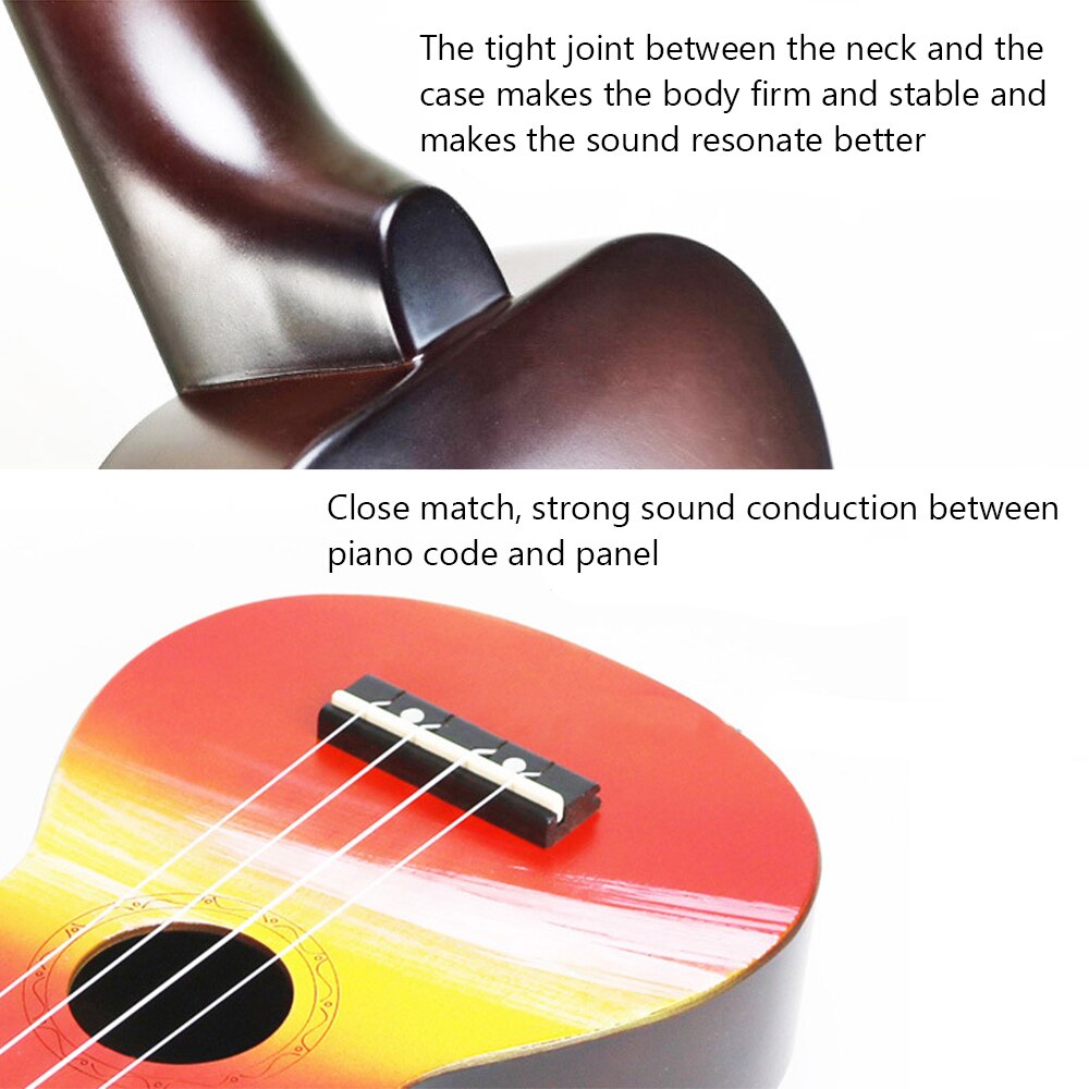 21 inch UKulele Kids Wooden UKulele 4 String Portable Guitar Instrument for Children Pick Stringed Instruments Mini Guitars