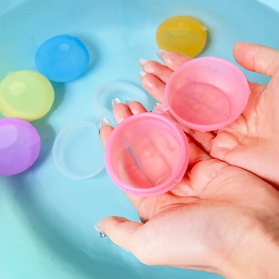 Herbruikbare magnetische waterbal van siliconen, snel te vullen met water voor watergevechten in de buitenlucht in de zomer, verkrijgbaar in willekeurige kleuren.