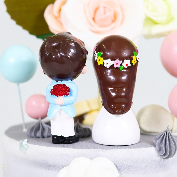 Bruiloft Kus Paar Party Cake Topper Bruiloft Cupcake Cupcake Topper Voor Bruiloft Dessert Tafel Decorvalentine 'S Dag Cake Decorat