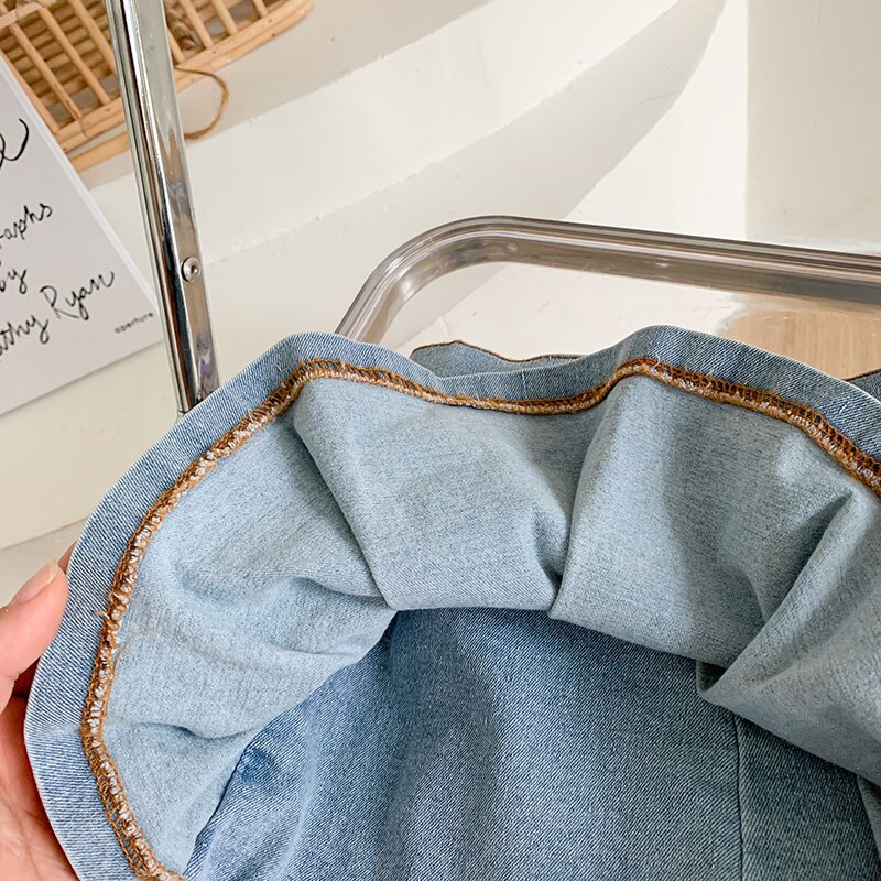 2-7t jeans nederdel shorts til piger småbørn børn babytøj sommer denim plisseret nederdel shorts piger søde søde bukser