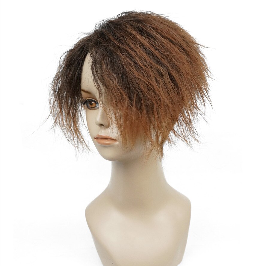 StrongBeauty Women's Short Straight Ombre Angled Bob Haircut wig Synthetic Full Wigs