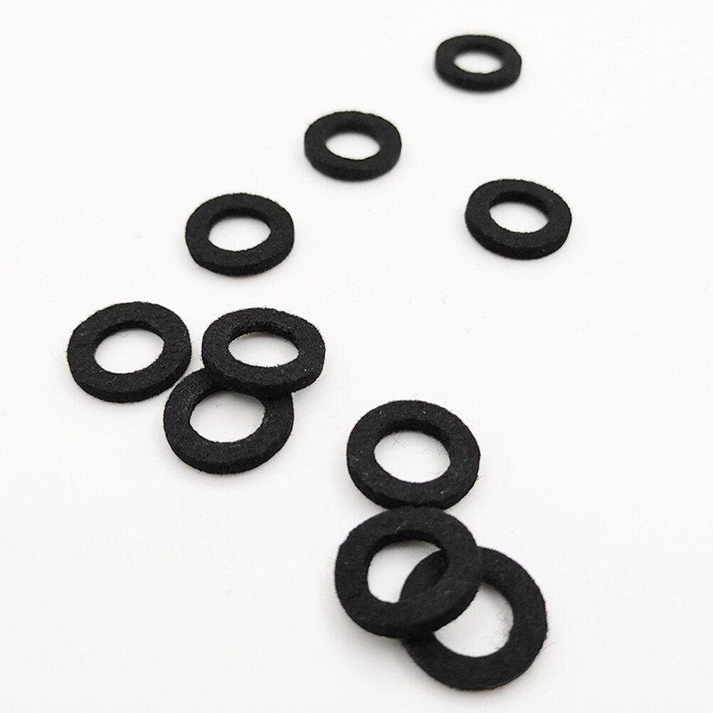 10pcs Trumpet Valve Felt Washers Cushion Pad Trumpets Musical Instrument Accessory (Black)