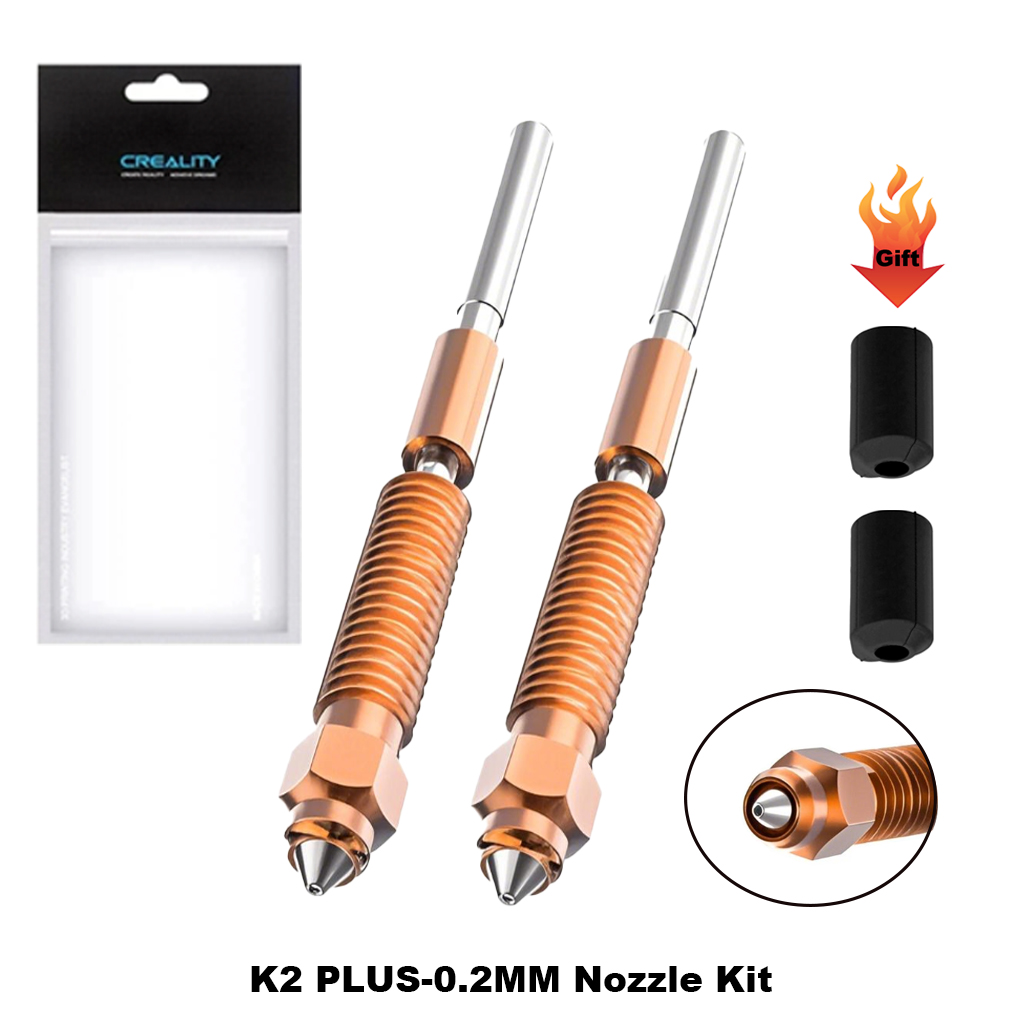 Creality K2 Plus/Hi Combo Nozzles Unicorn Extruder Hotend Nozzles Kit with Silicone Case for 3D Printer K2 Plus/Hi Combo: Red