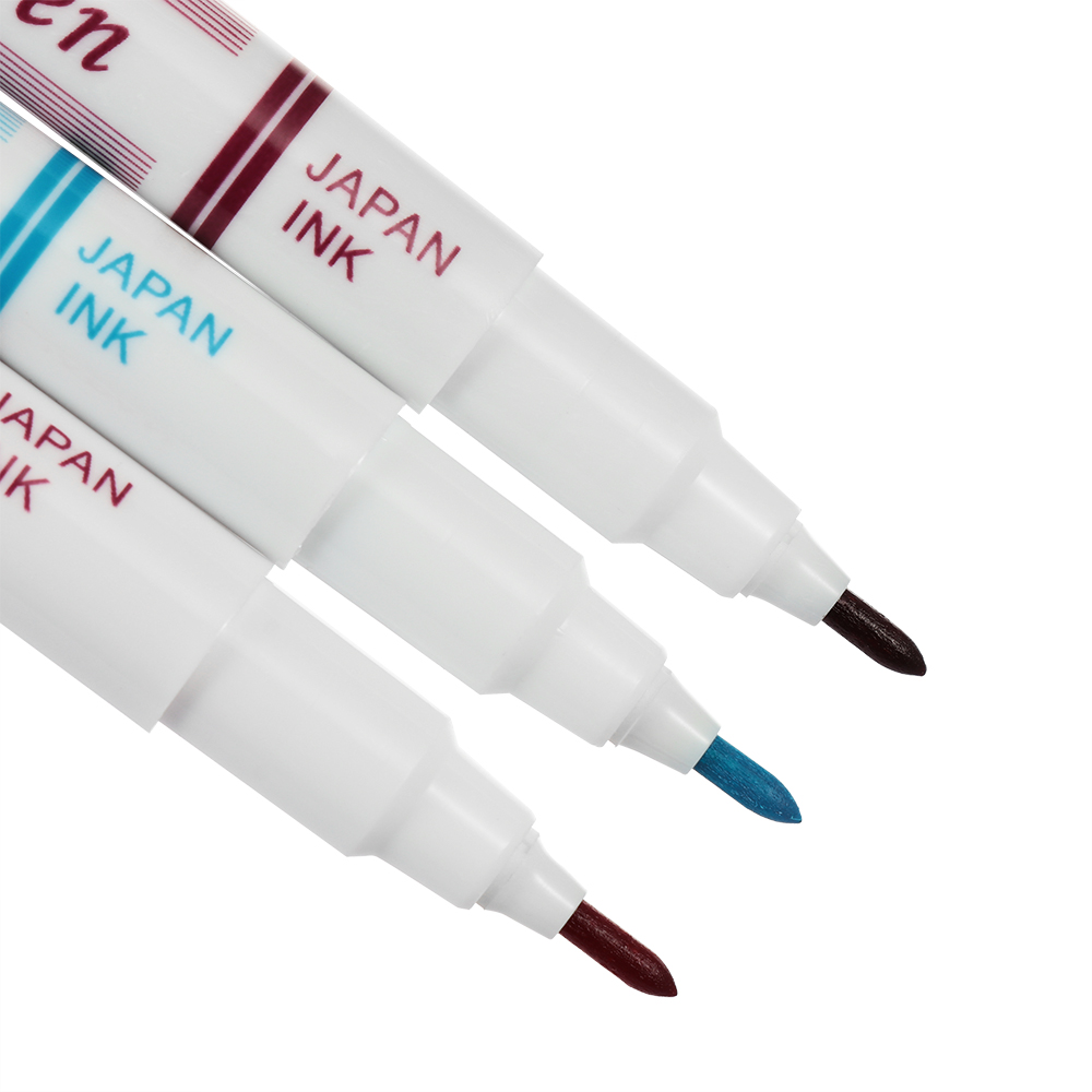 Blauw Paars Roze kleur inkt Pen Uitwisbare Pen Water Oplosbare Stof Marker Dubbele Hoofd Verdwijnen Automatisch Thuis