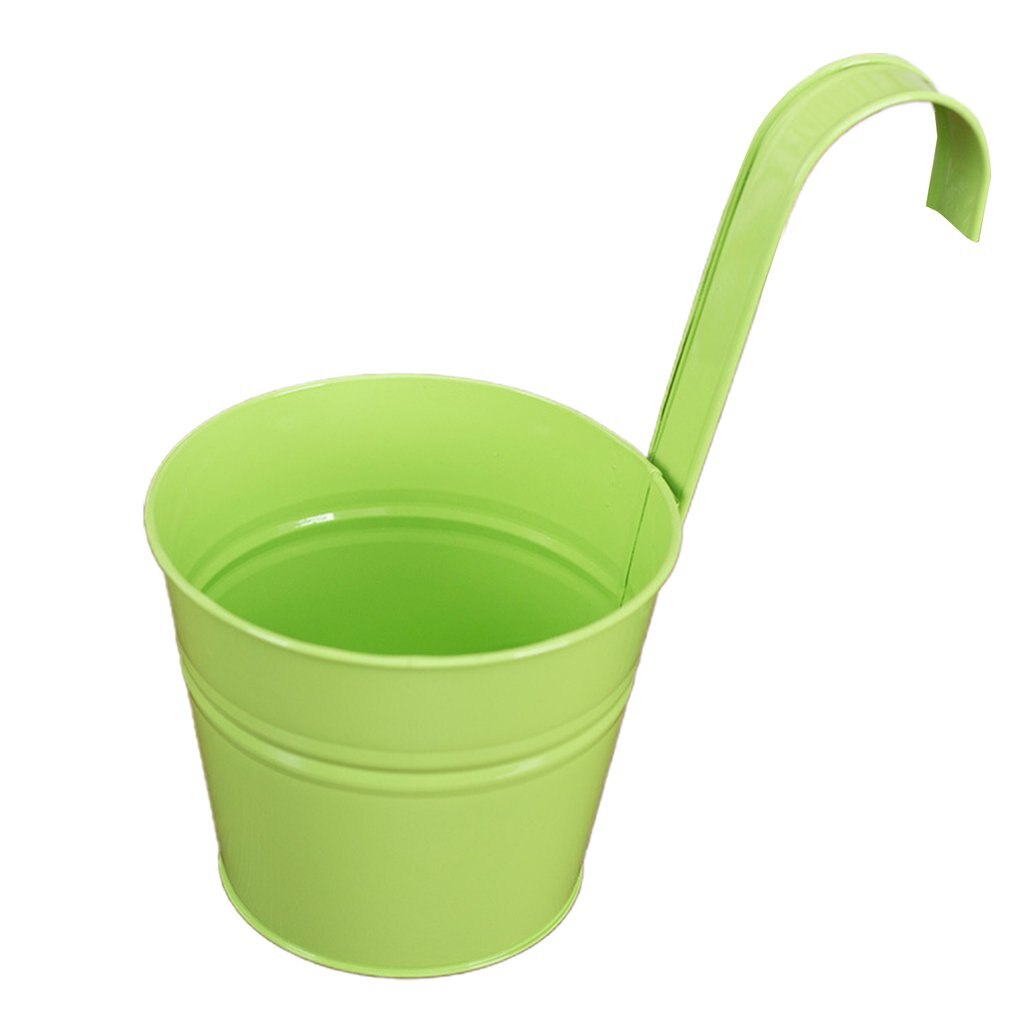 Kleur Metalen Opknoping Emmer Groene Plant Bloem Container Kan Hangen Bloempot Simulatie Bloem Persoonlijkheid Opknoping Pot Emmer: Green