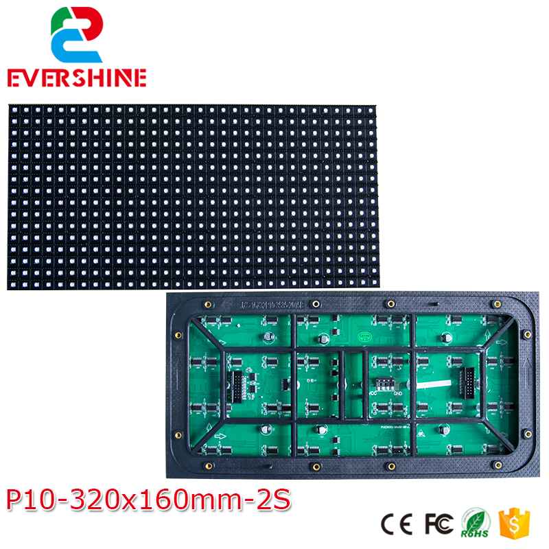 P10 Outdoor Smd Rgb Video Full Color Led Module 320X160Mm 1/2 Scan Led billboard