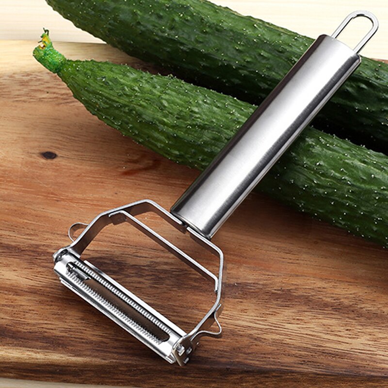 Wonderlife Rvs Dunschiller Groente Komkommer Wortel Fruit Aardappel Dubbele Schaven Rasp Schaven Keuken Koken Tool