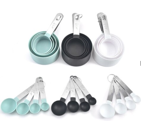 Cucharas multiusos/herramientas de medición de tazas, accesorios para hornear PP, utensilios de cocina con mango de plástico, 4 Uds.: 4pcs Random  Spoon